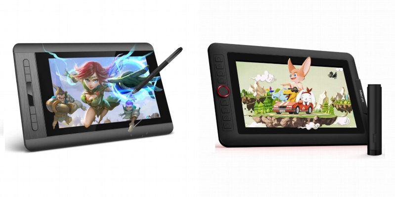 Side by side comparison of XP-PEN Artist12 and XP-PEN Artist12 Pro drawing tablets.