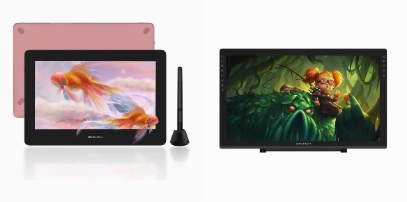 Side by side comparison of GAOMON PD1220 and GAOMON PD2200 drawing tablets.