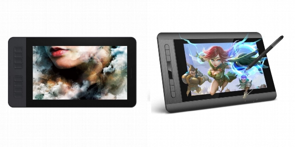 Side by side comparison of GAOMON PD1161 and XP-PEN Artist12 drawing tablets.
