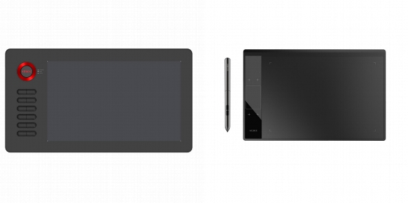 Side by side comparison of VEIKK A15 and VEIKK A30 drawing tablets.