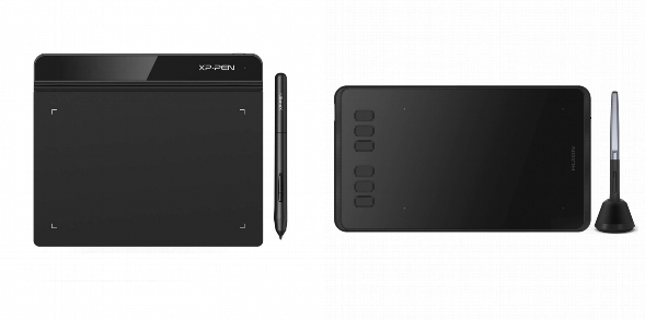Side by side comparison of XP-PEN Star G640 and HUION Inspiroy H640P drawing tablets.