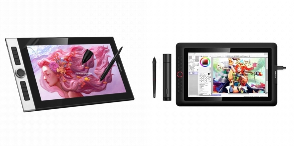 Side by side comparison of XP-PEN CR Innovator 16 and XP-PEN Artist 15.6 Pro drawing tablets.